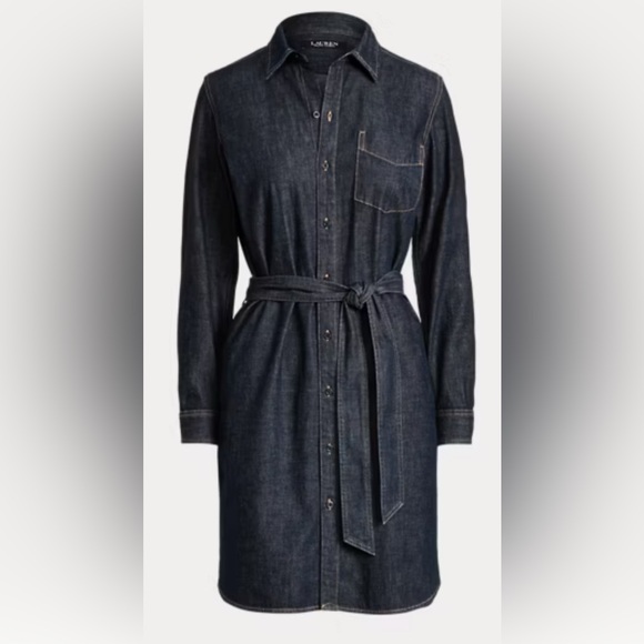 Lauren Ralph Lauren Dresses & Skirts - Ralph Lauren Belted Denim Shirt Dress